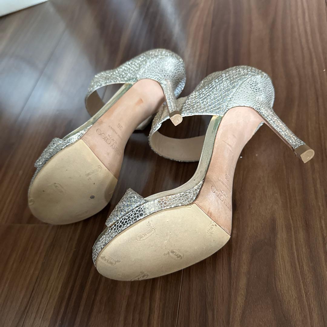 JIMMY CHOO ジミーチュウ グリッターパンプス 36 - メルカリ