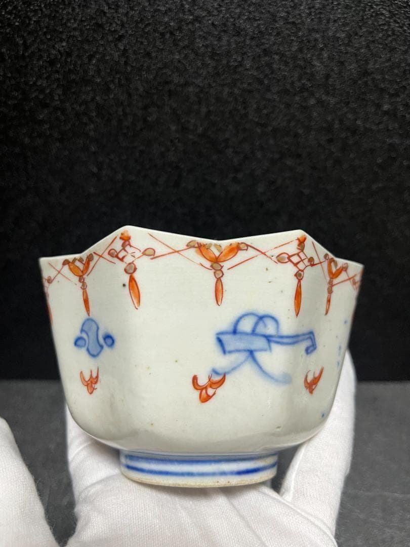 古伊万里 色絵 金彩 八角鉢 中鉢 深皿 盛皿 3客 - メルカリ