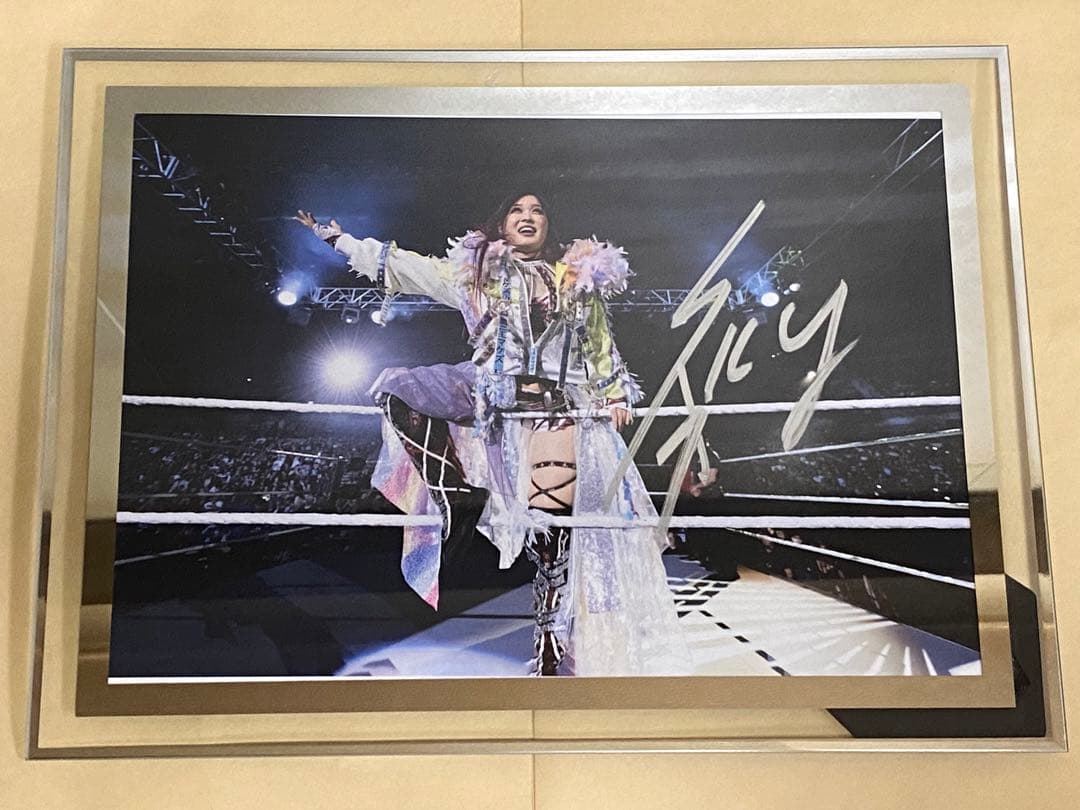 イヨ・スカイ WWE マリーゴールド サイン入りポートレート写真フレーム 女子プロレス WWE イヨスカイ IYO SKY 直筆サイン入りフォトフレーム