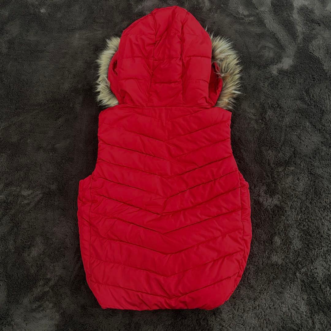 00s old gap ファー ダウンベスト 赤 短丈 y2k archive - メルカリ