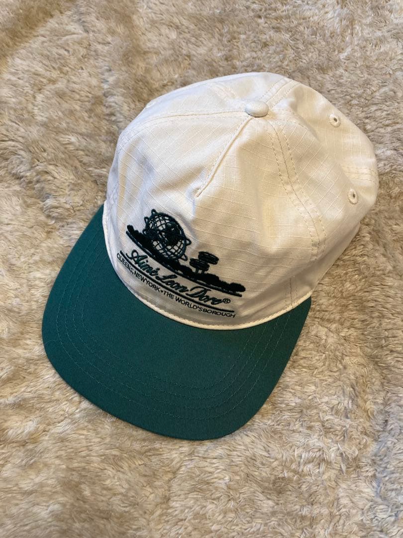 AIME LEON DORE ベースボールキャップ ベージュ/グリーン Aime Leon Dore 刺繍ロゴ ベースボールキャップ ダークグリーン - メルカリ