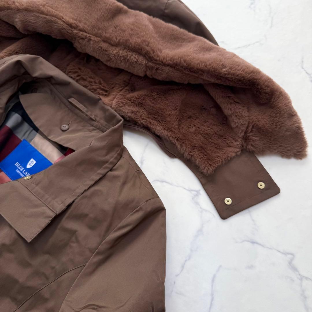 ブルーレーベルクレストブリッジ】ライナー付きモッズコート ファー