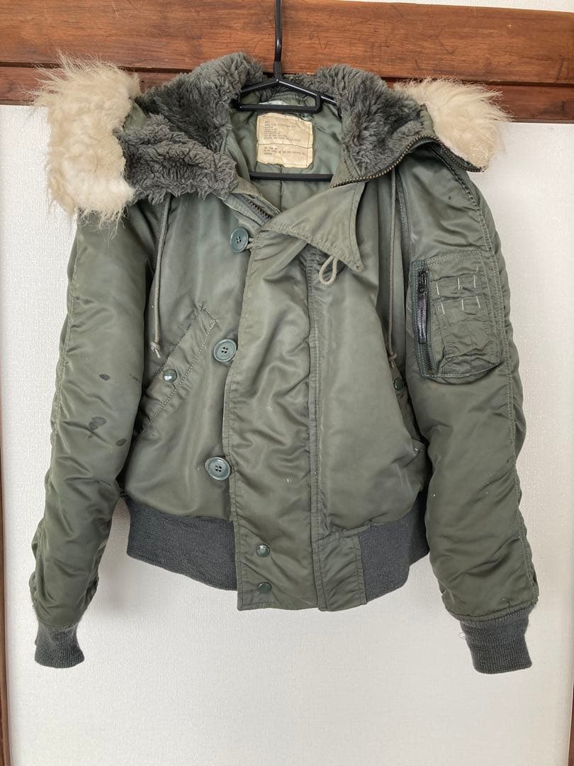 N-2B ヴィンテージ　フライトジャケットジャンティーク購入 USED古着(ユーズドフルギ) N-2B フライトジャケット SCOVILL ZIPPER