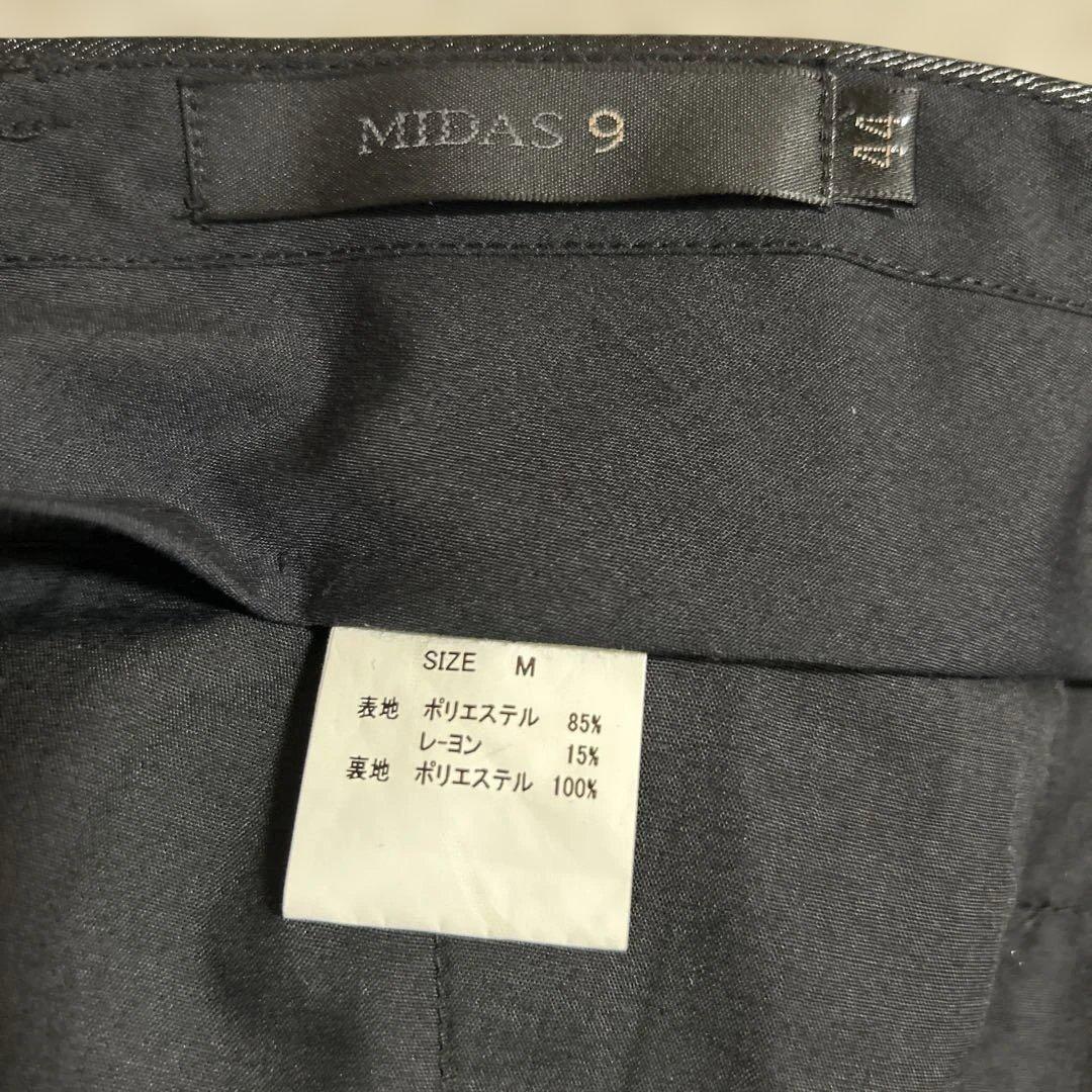 MIDAS9 ミダス セットアップスーツ ブラック光沢 ローズ薔薇刺繍