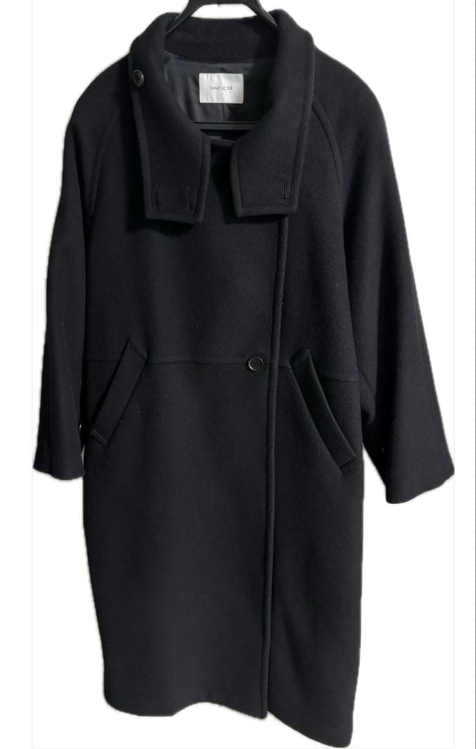 シンプリシティ B.C STOCK Wビーバーコクーンスタンドカラー(ブラック