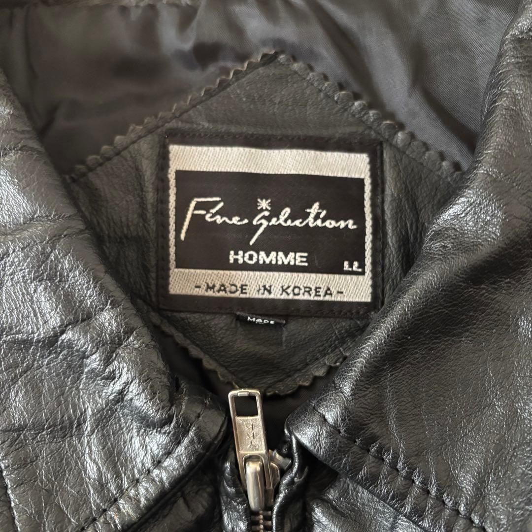 00s archive Leather bomber jacket 黒 - メルカリ