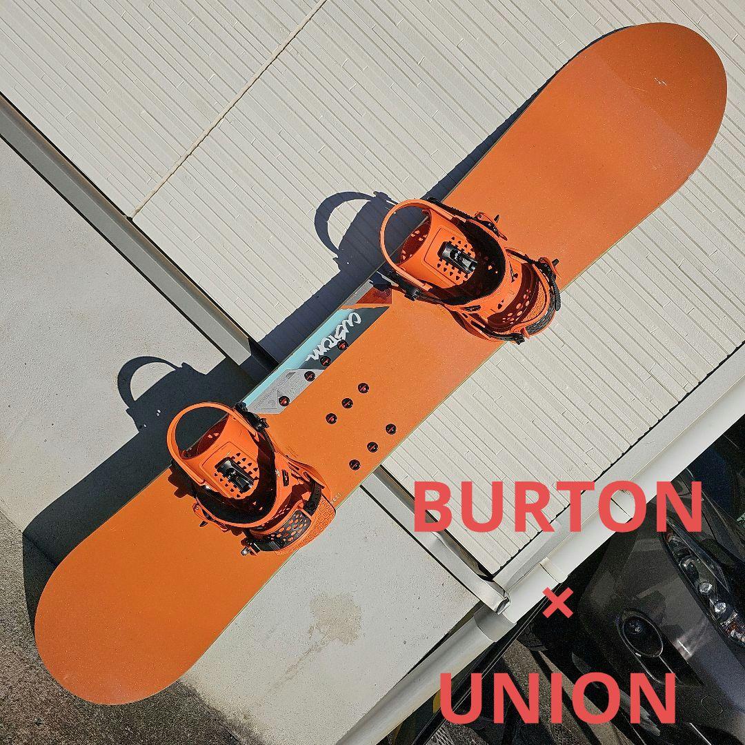 送料込み！BURTON×UNION スノーボードセット UNION BINDING UNION ユニオン ビンディング ミニディスク センター