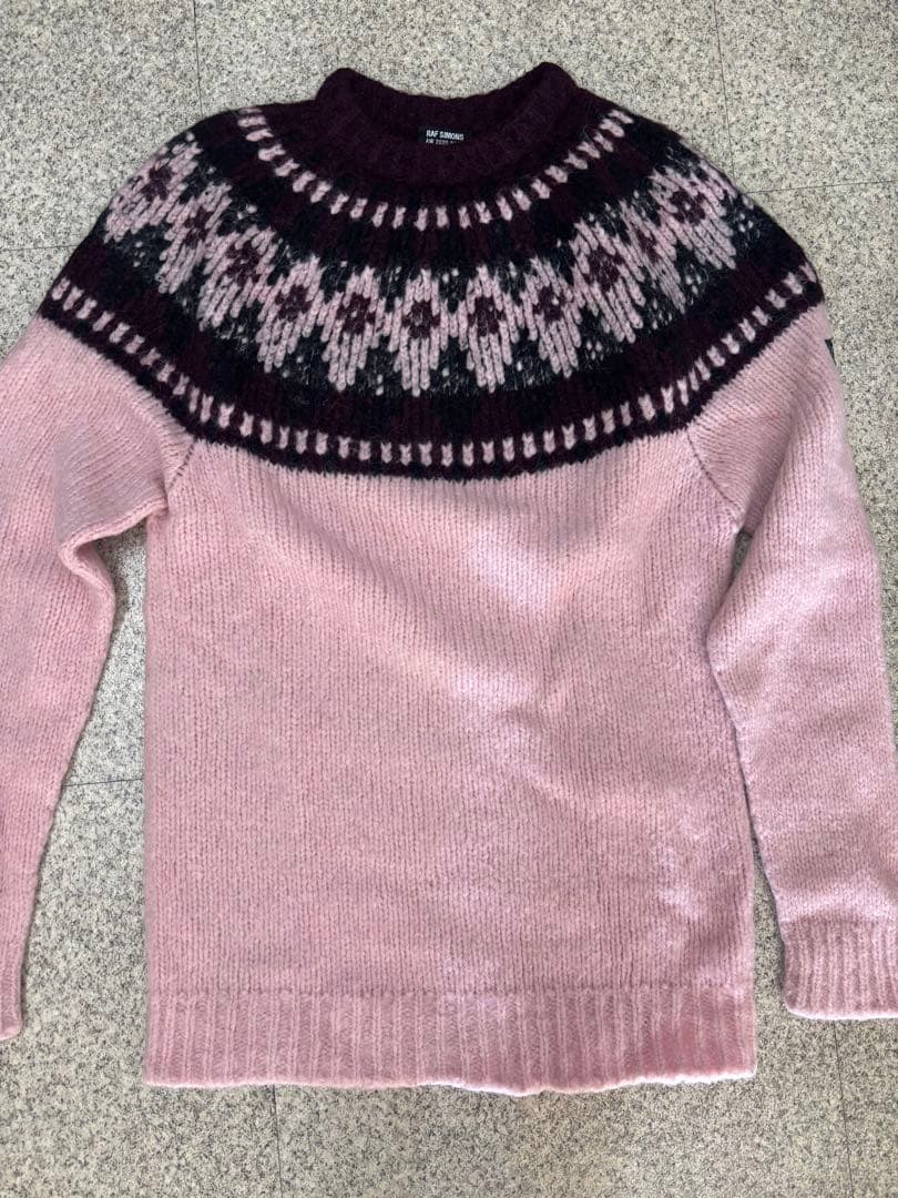 ラフ　シモンズ　RAF SIMONS 新品　ニット RAF SIMONS（ラフシモンズ）の「Oversized knit sweater with jacquard