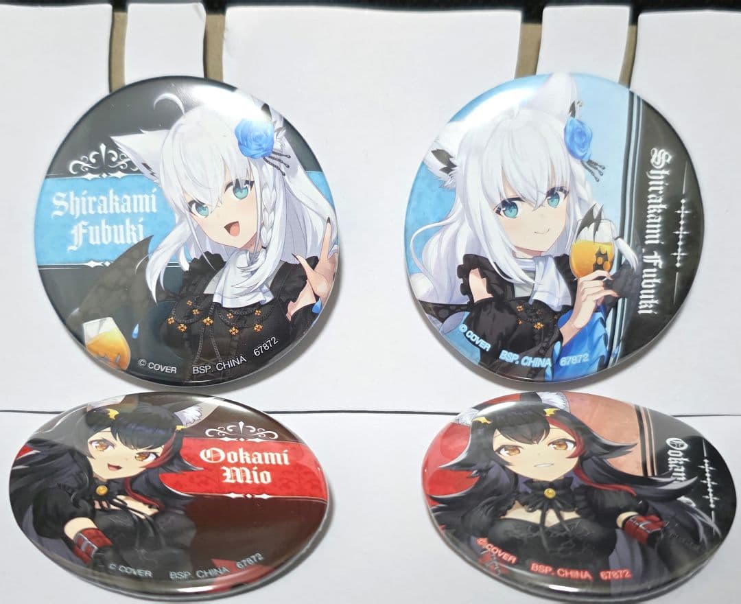 ホロライブ 一番くじ 缶バッヂ 白上フブキ 大神ミオ フブミオ hololive