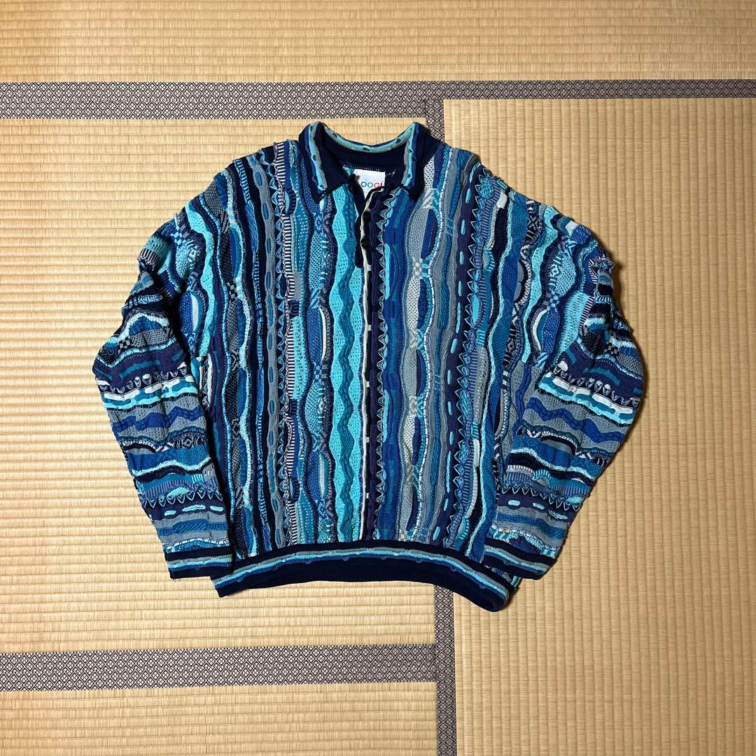 90s Coogi クージー ニットポロ L ブルーミックス 楽天市場】古着 COOGI クージー 90s オーストラリア製 オールド 長袖