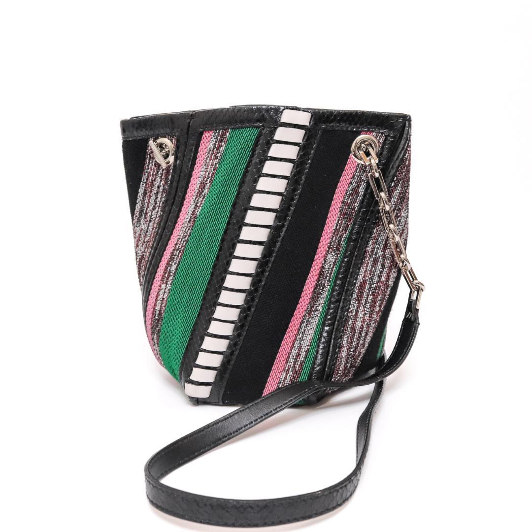 Proenza Schouler プロエンザスクーラ　ストライプ柄ショルダー 美品 プロエンザスクーラー Proenza Schouler レザーショルダーバッグ