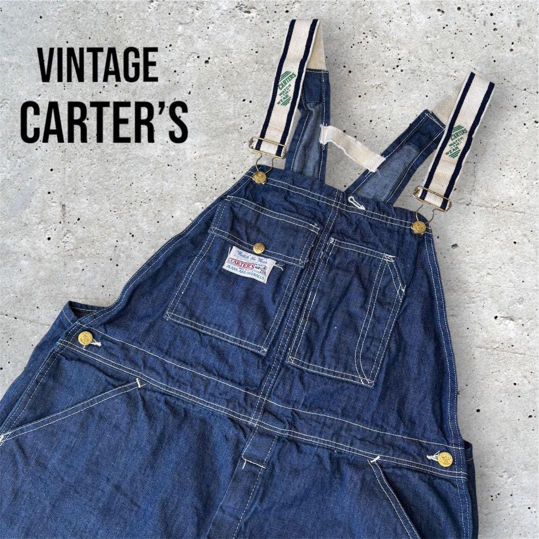 極美品　ビンテージ　CARTER’S 　ガチャポケ　耳付　デニム　オーバーオール 極美品 ビンテージ CARTER'S ガチャポケ 耳付 デニム オーバーオール