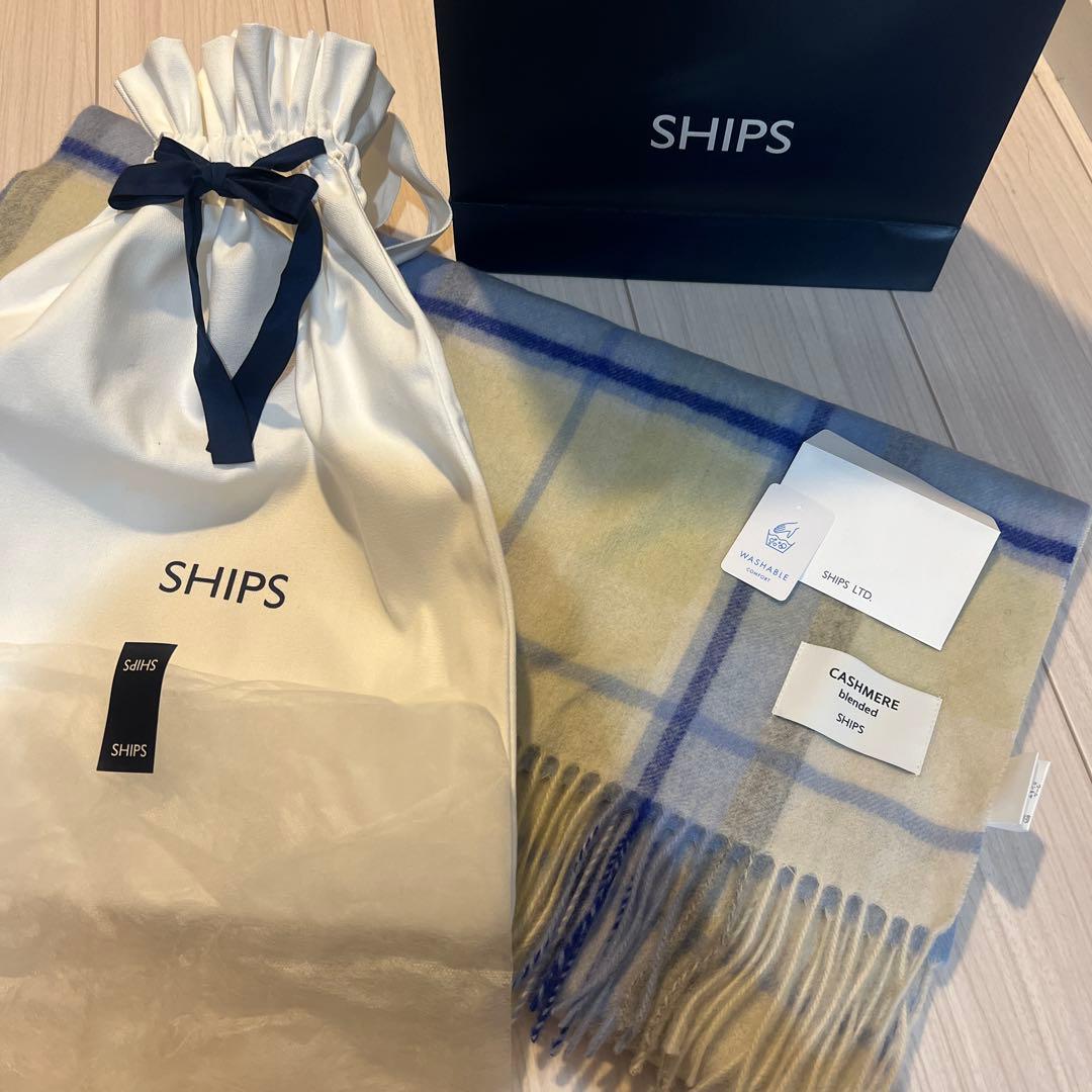ships ウール カシミヤ ウォッシャブル ストール チェックマフラー セール】 ウール カシミヤ ウォッシャブル ストール （マフラー