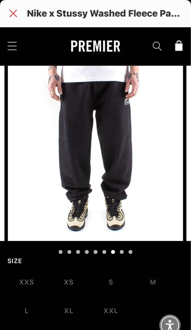 Nike x Stussy ナイキ ステューシー スウェットパンツ xxs 黒 - メルカリ