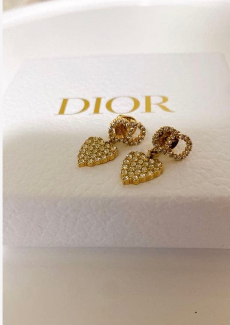 dior ハートピアス ディオール ピアス DIOR CLAIR D LUNE EARRING メタル クリスタル