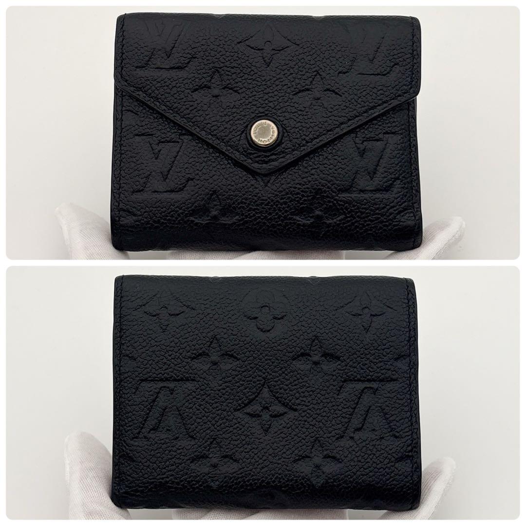 特上美品☆ルイヴィトン アンプラント ヴィクトリーヌ 黒 三つ折り財布