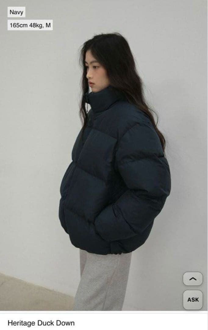 OHOTORO Heritage Duck Down Navy M - メルカリ