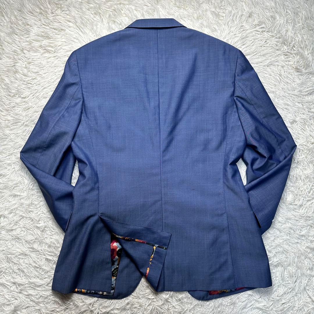 希少 極美品 ポールスミス 薔薇柄 アート柄 デルフィノ光沢 上下