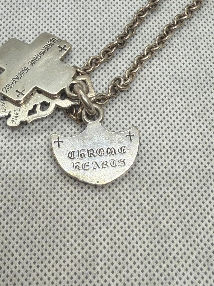 クロムハーツ スリートリンケッツネックレス+NEチェーン18インチ イン