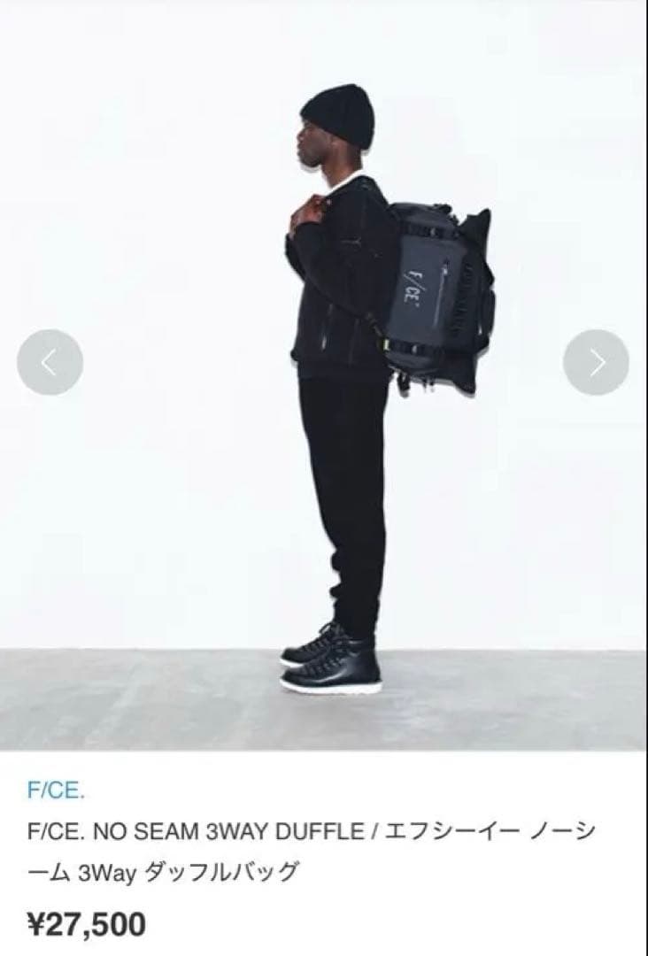 F/CE. NO SEAM 3WAY DUFFLE ブラック F/CE. NO SEAM 3WAY DUFFLE ブラック - メルカリ