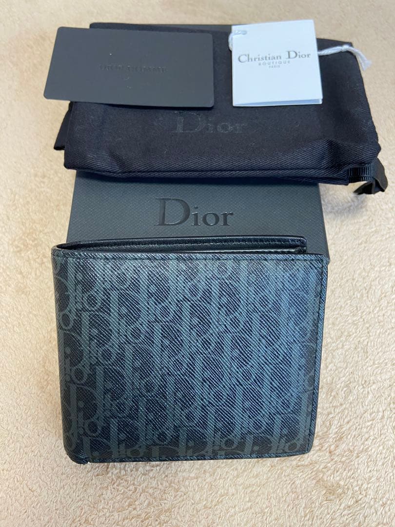 Dior Homme ディオール　オム ブラック　レザー 二つ折り　財布 楽天市場】DIOR HOMME ディオールオムメンズ小銭入れ付き二つ折り財布