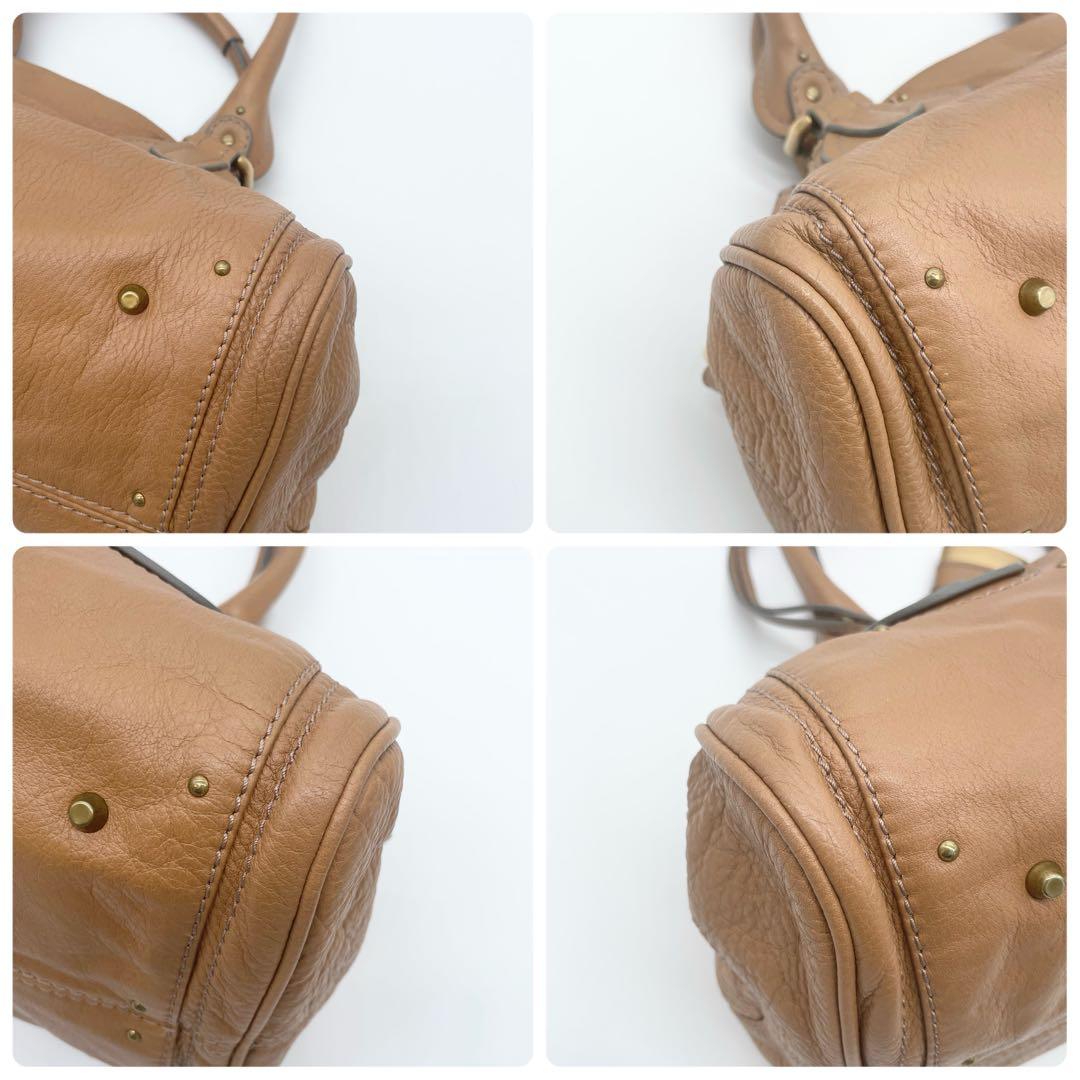 美品】 Chloe クロエ パディントン バンドバッグ 鍵 南京錠 ブラウン