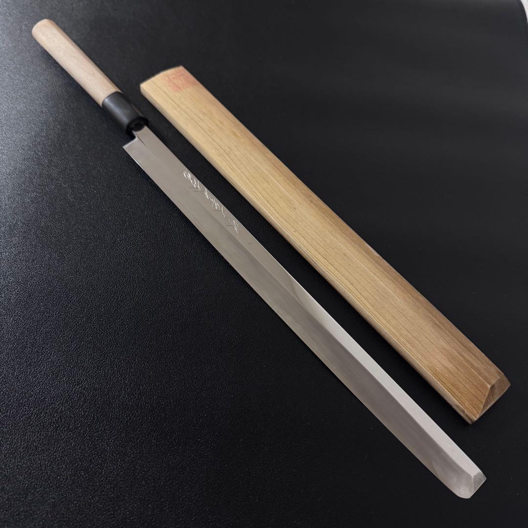 銀三 295mm タコ引包丁 堺刃物 和包丁 刺身包丁 蛸引 銀三 295mm タコ引包丁 堺刃物 和包丁 刺身包丁 蛸引 - メルカリ
