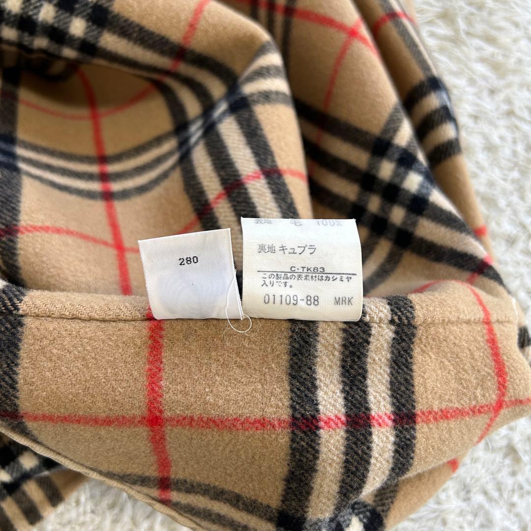 美品 カシミヤ混】バーバリーズ Pコート ダブルフェイス ノバチェック