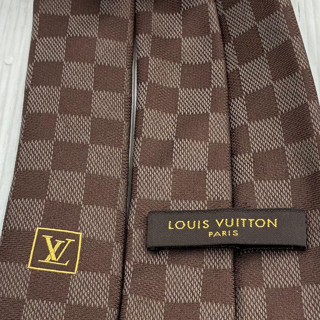 極美品✨ LOUIS VUITTON メンズ ネクタイ ダミエ ブラウン - メルカリ