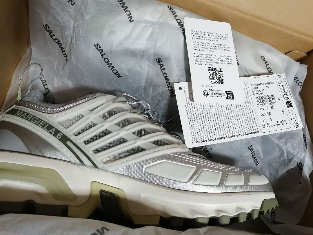 靴 uk3.5 22.0cm MM6 Salomon Acs Pro Silver