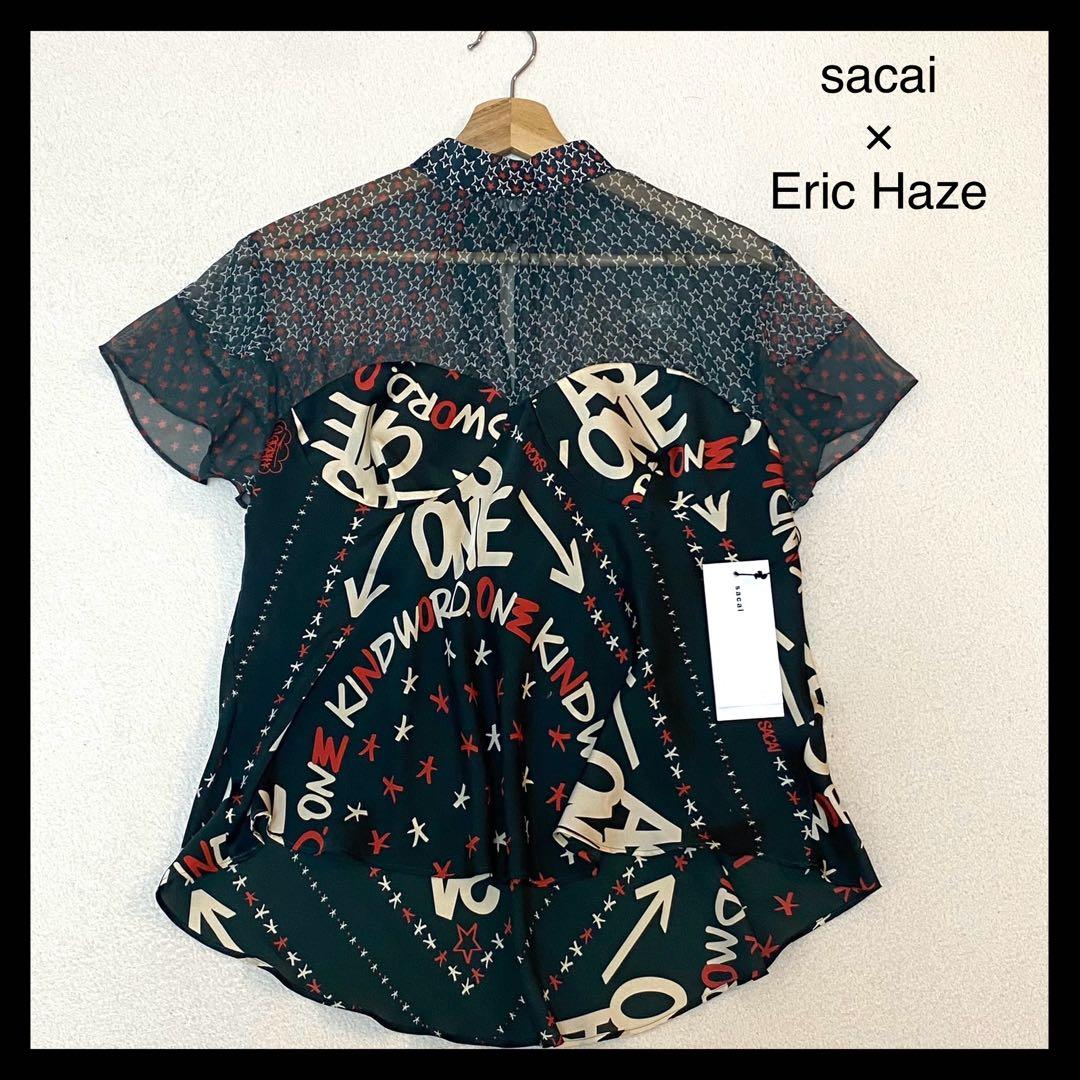タグ付✨sacai サカイ×Eric Haze エリック・ヘイズ ブラウス sacai - Sacai サカイ 23SS Eric Haze Circle Star T-Shirt エリック