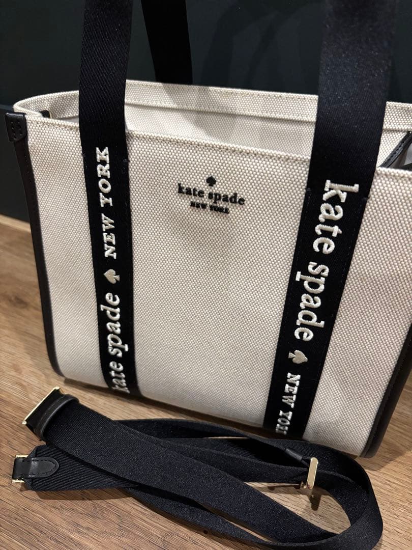 ケイトスペード kate spade キャンバス スモールトート ベージュ 中古・古着通販】Kate Spade (ケイトスペード) キップ キャンバス