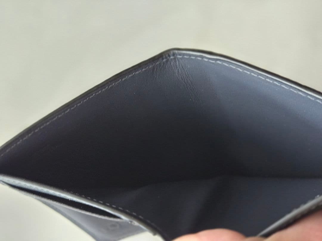 ロエベ アナグラム スリムコンパクトウォレット 二つ折り オニキス
