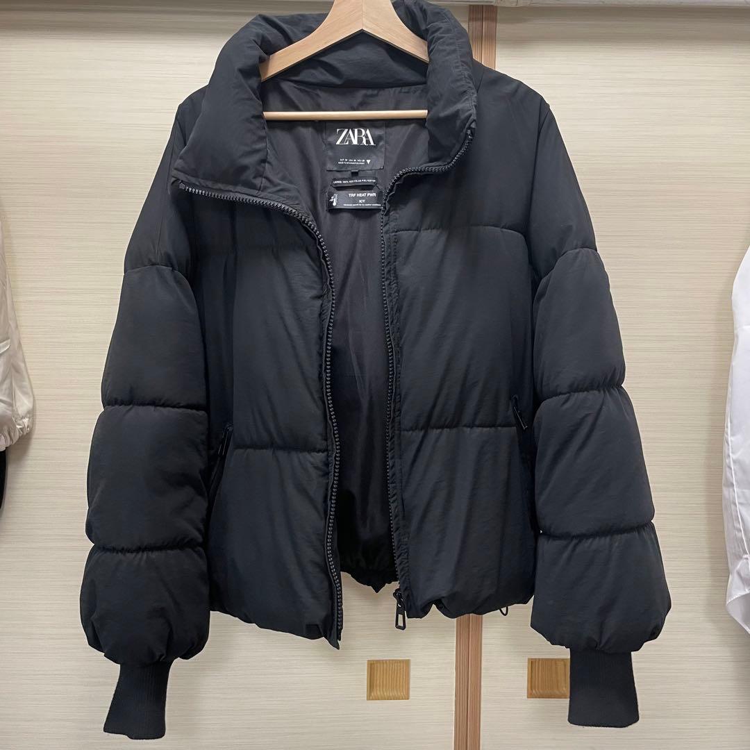 ZARA パフジャケット TRF HEAT PWR ブラック - メルカリ