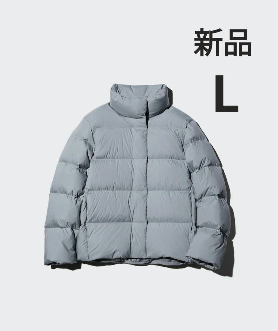新品　ユニクロ　パウダーソフトダウンジャケット　ブルー　希少品　Lサイズ 値下げ‼️】ユニクロ パウダーソフトダウンジャケット ブルー - メルカリ
