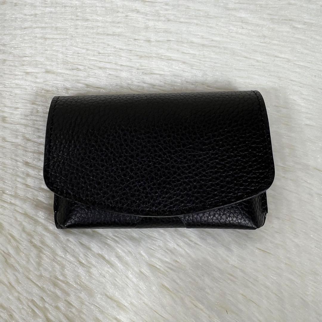 美品/箱付き】Maison Sbond amy black 三つ折り財布 黒|mercari