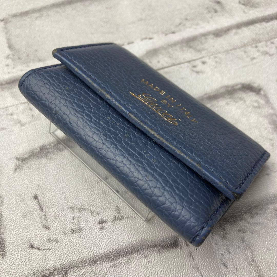 GUCCI グッチ☆6連キーケース ブルー系 - メルカリ
