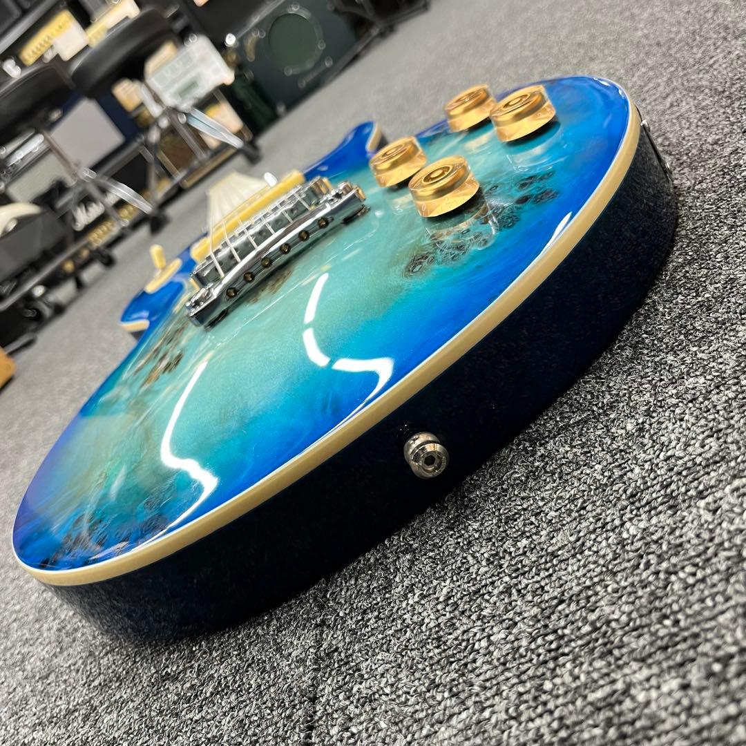 10603】 BACCHUS レスポールタイプ ブルー - メルカリ