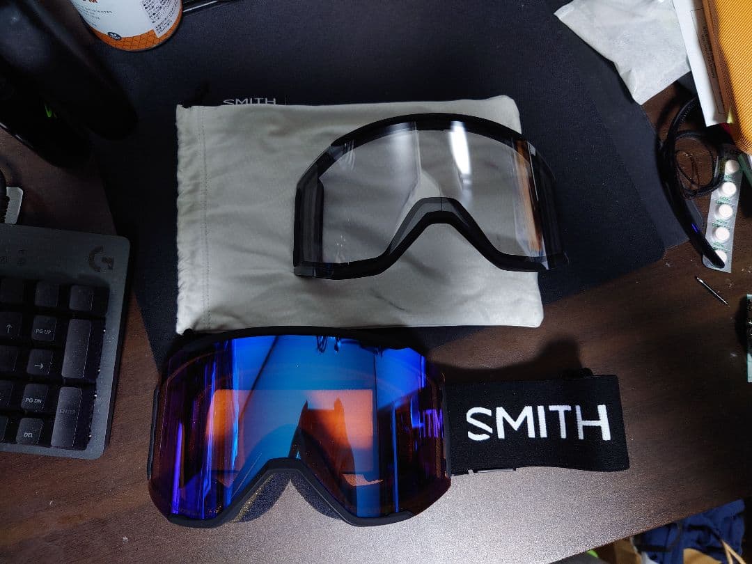 SMITH SQUAD MAGゴーグル レンズ2枚付き SMITH スミス 23-24 SQUAD MAG スカッド マグ 2023-2024 スノーボード