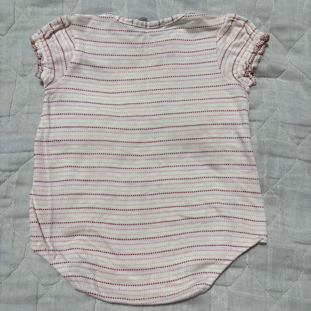 値下げ不可 ファミリア ボーダー ロンパース 80 - メルカリ