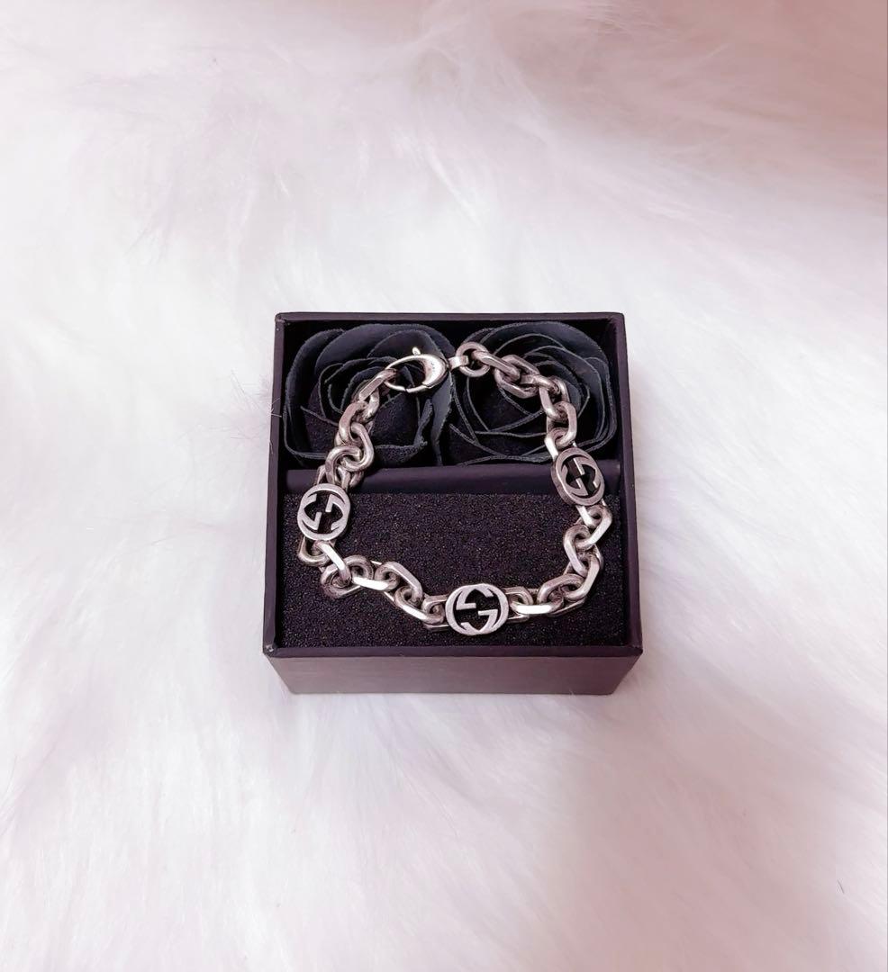 GUCCI インターロッキングチェーンブレスレット グッチ インターロッキング〕チェーン ブレスレット ・スターリング