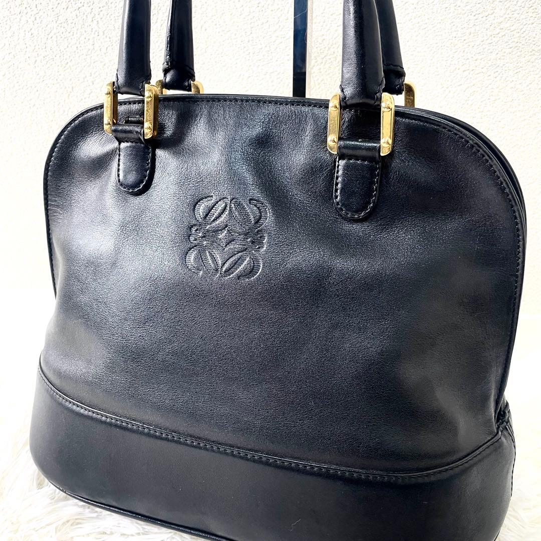 ロエベ　LOEWE アナグラム　ハンドバッグ　レザー　ブラック　黒　手提げ LOEWE（ロエベ） バッグ レディース ブランド ショルダーバッグ
