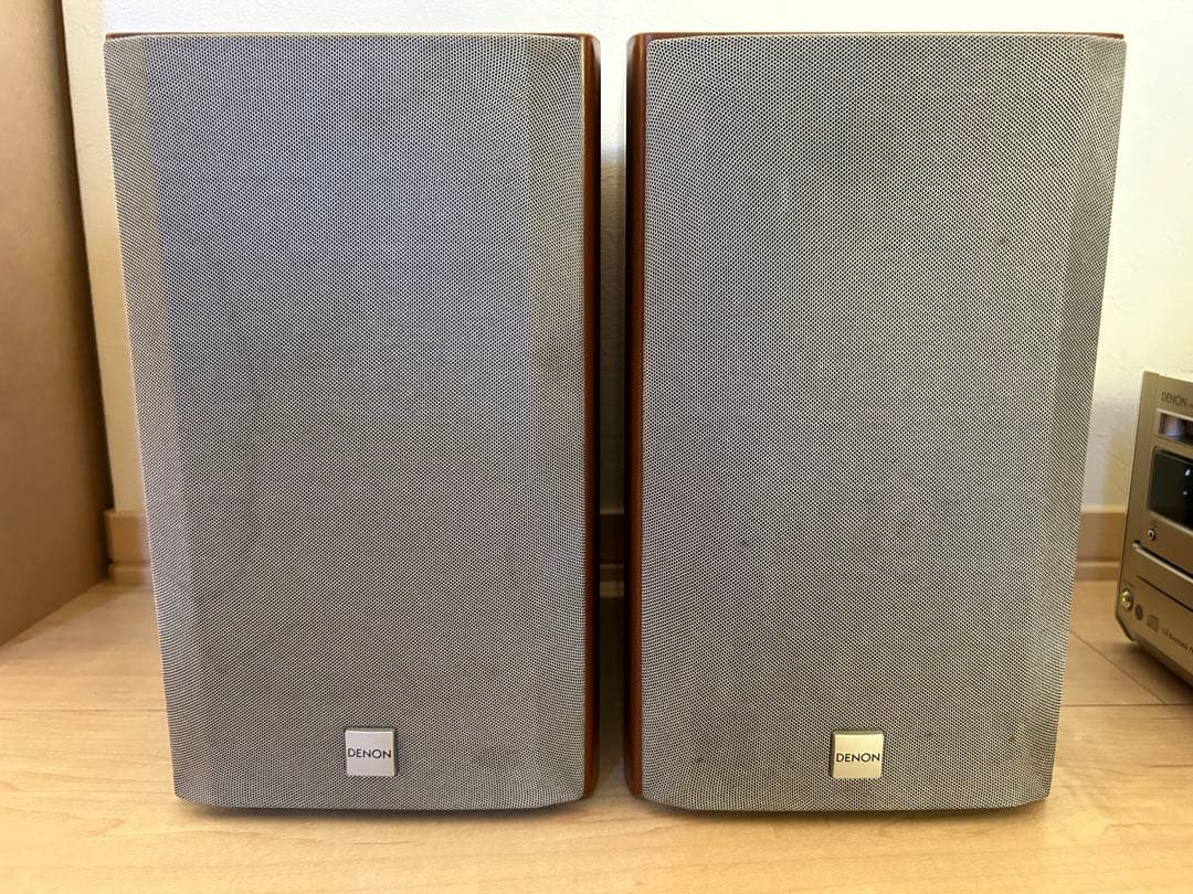 DENON D-MG33 コンポ CD・MD・ラジオ機能付き スピーカー2台付き