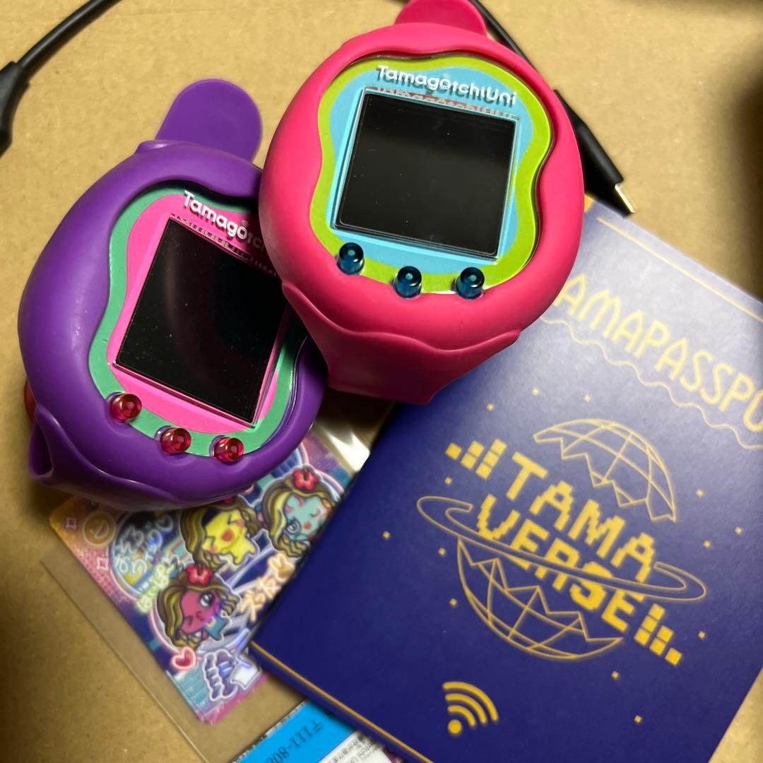 たまごっちuni 本体　２体セット　バンド2個セット　ピンク　パープル　箱無し Tamagotchi uni パープル ピンク 2個セット｜Yahoo!フリマ（旧PayPay