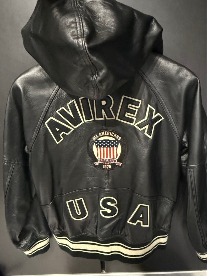AVIREX《WOMAN》SIGNATURE HOODED LEATHER