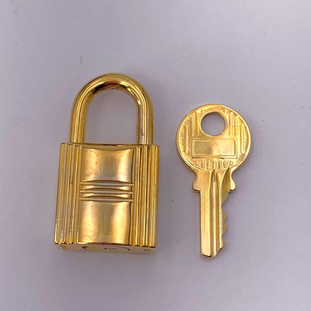 HERMES エルメス カデナ 120番 ゴールド24Kメッキ 鍵付き 南京錠