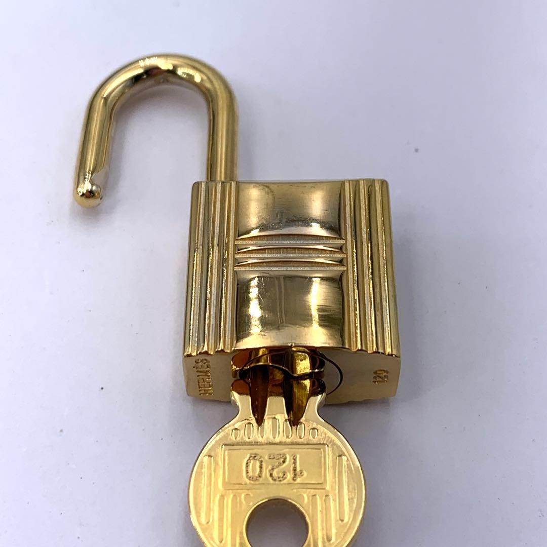 HERMES エルメス カデナ 120番 ゴールド24Kメッキ 鍵付き 南京錠