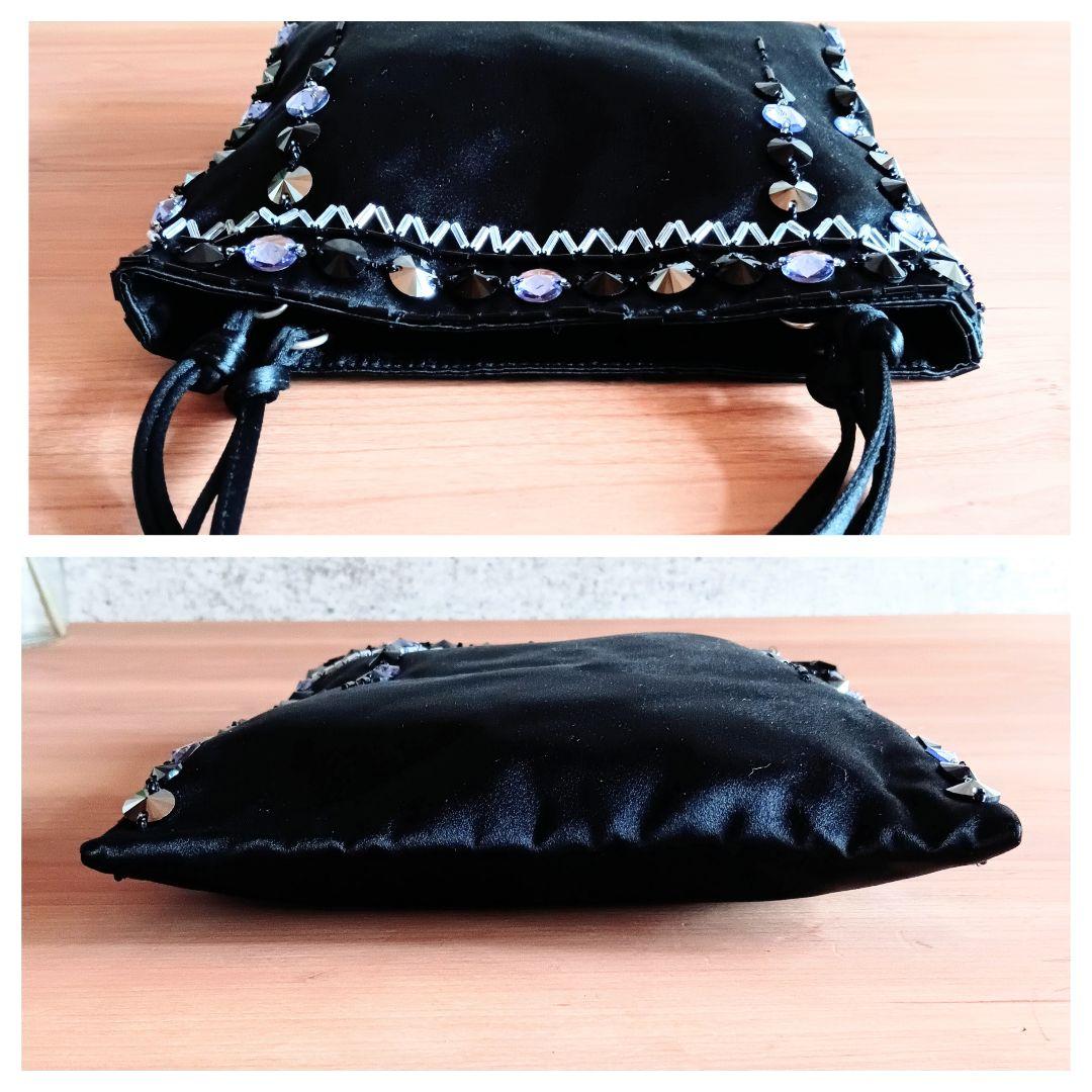 Prada Vintage 00s Archive Satin Nylon 2-Way Shoulder Bag Black