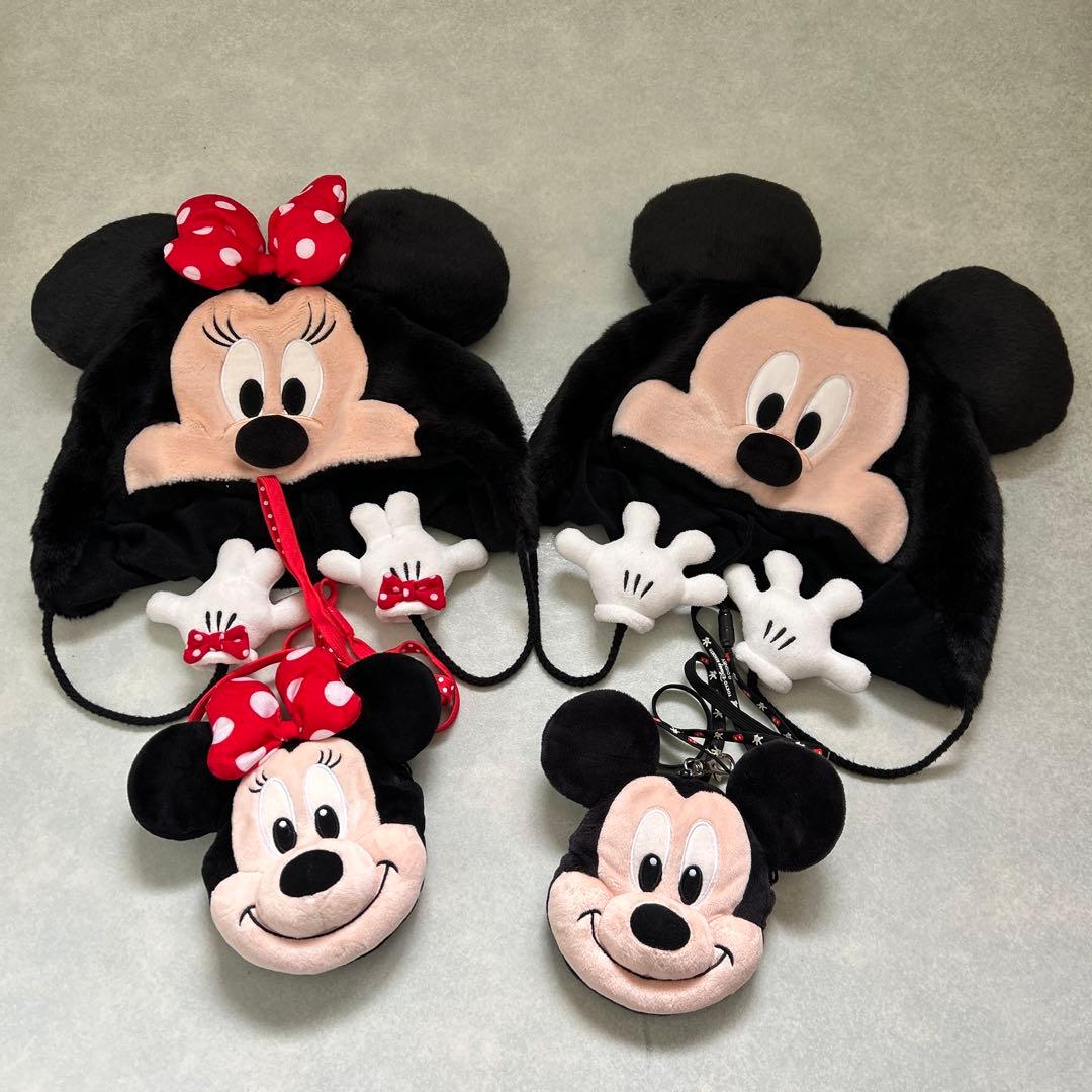 ディズニー ミッキー ミニー ファンキャップ パスケース 4個セット