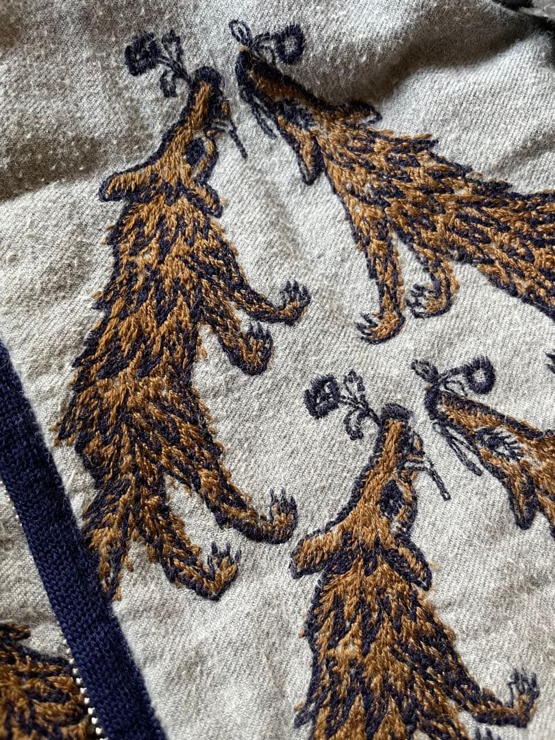 mina perhonen wolf & flower 刺繍ブルゾン - メルカリ